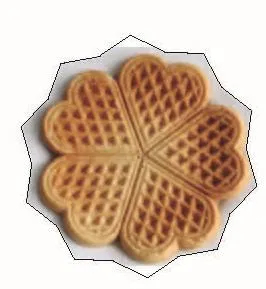 Hf-X5 Five Heart Stainless Steel Electric One Plate Waffle Maker with CE