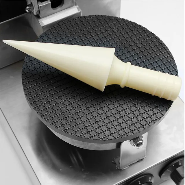 Stainless Steel Electric Double Plate Ice Cream Cone Waffle Maker