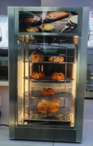 CE Approved Hot Sale 97L Commercial Curved Heating Showcase with Display Cabinet for Restaurant, Bakery on Sale