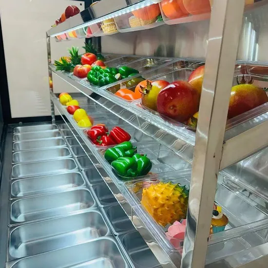 Dual Temperature Commercial Refrigerator Freezer for Fresh Food Display