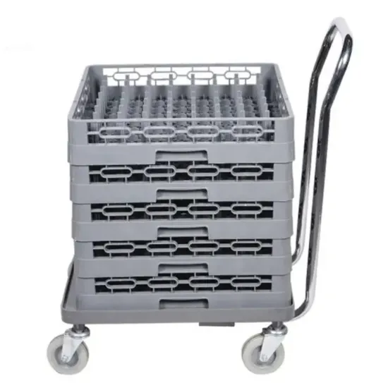 64-Compartment Plastic Tray Plate Washing Rack for Commercial Dishwasher