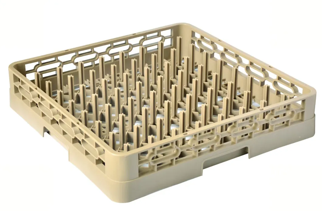 64-Compartment Plastic Tray Plate Washing Rack for Commercial Dishwasher