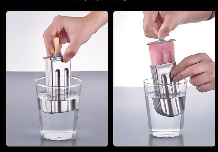 Commercial Snack Maker 40 Cavities Stainless Steel 75ml Popsicle Mold Ice Lolly Maker Ice Cream Mold for Juicer Machine