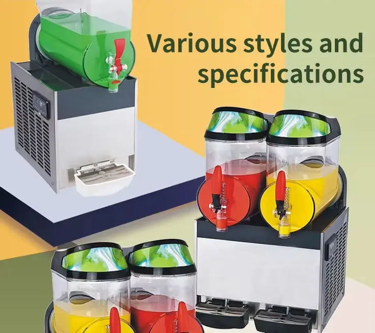 15L Commercial Triple Tank Slush Machine for Refreshing Beverages