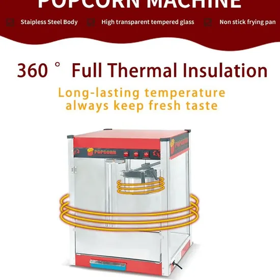 2025 Hot Sale Automatic Snack Equipment Commercial Popcorn Maker Machine