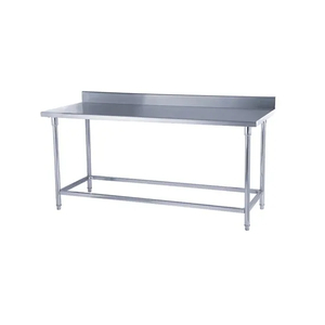 Restaurant Two Layer Work Table with Racksplash