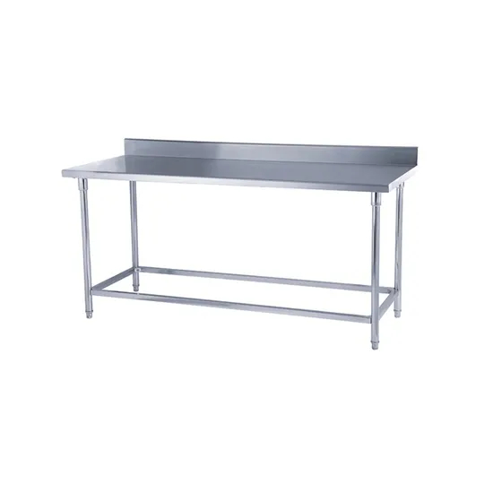 Restaurant Two Layer Work Table with Racksplash