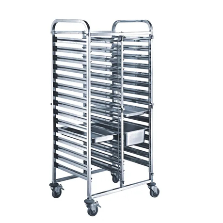 Restaurant Double Line 15 Layer Tray Cart