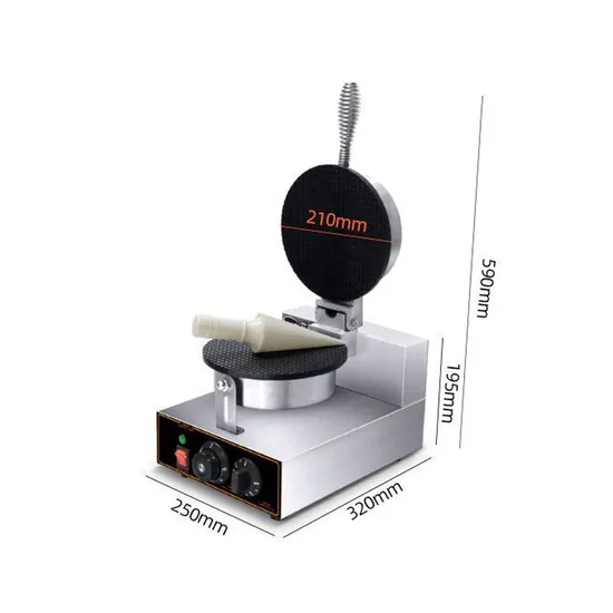 Commercial Stainless Steel Electric Single Plate Ice Cream Cone Waffle Maker Cone Ice Cream Machine