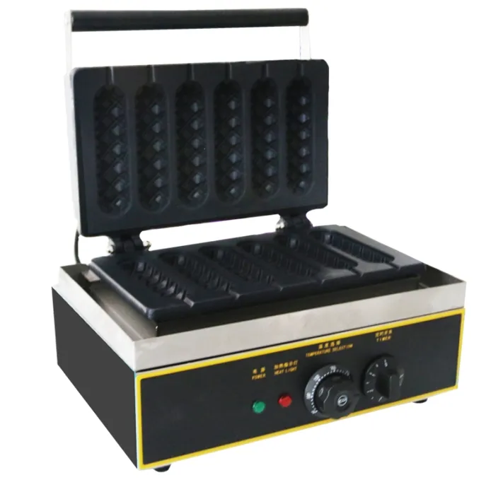 Stainless Steel 4 Half Baker Electric One Plate Cone Ice Cream Machine Waffle Maker Snack Machine