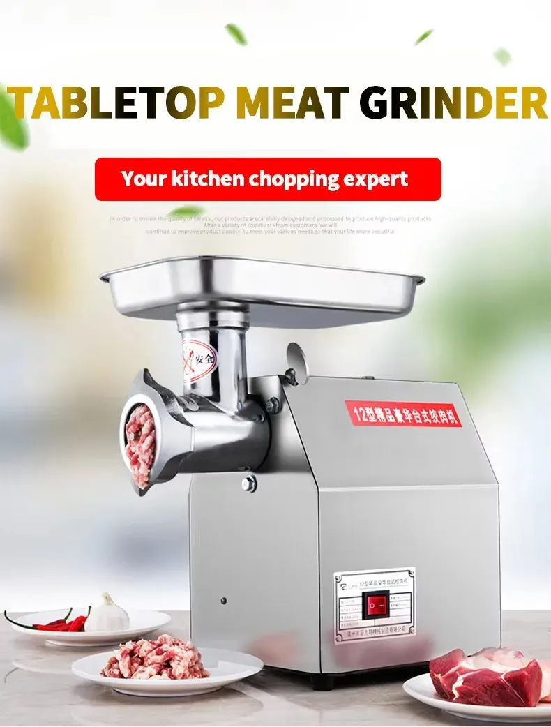 Heavy Duty Commercial Electric Meat Grinder with Steel Body Design