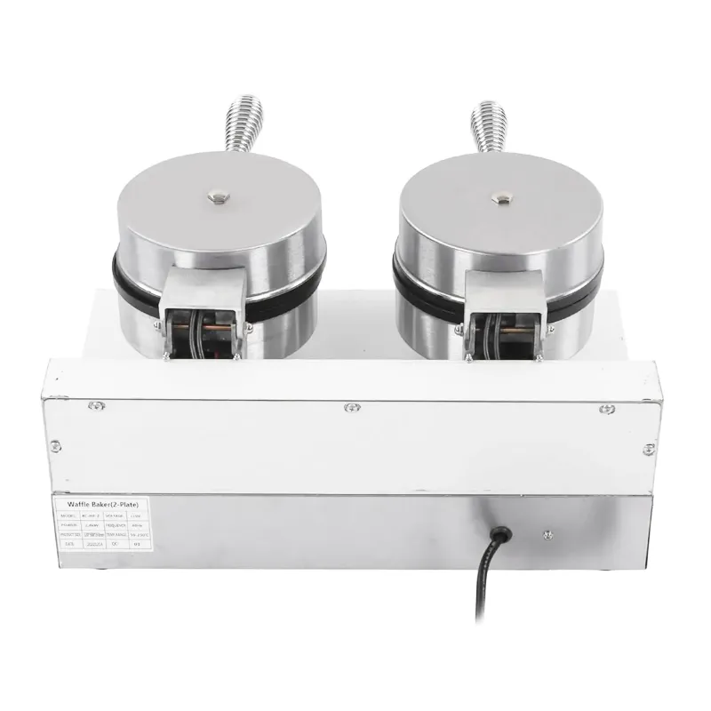 Commercial Waffle Maker Double Heads Waffle Machine Non-Stick Round Waffle Maker Professional Crispy Machine