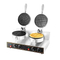 Commercial Waffle Maker Double Heads Waffle Machine Non-Stick Round Waffle Maker Professional Crispy Machine