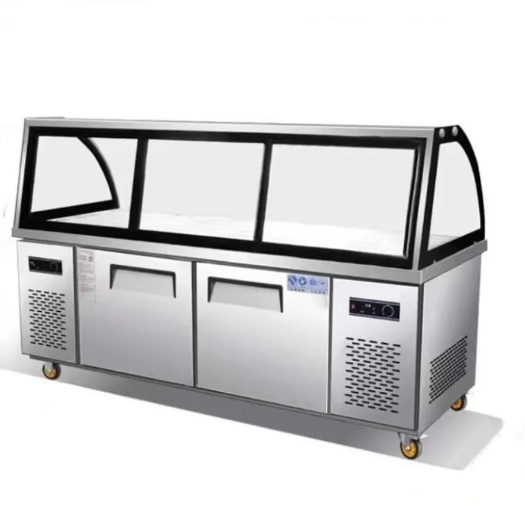 Versatile Supermarket Display Freezer for Cooked Meat Products