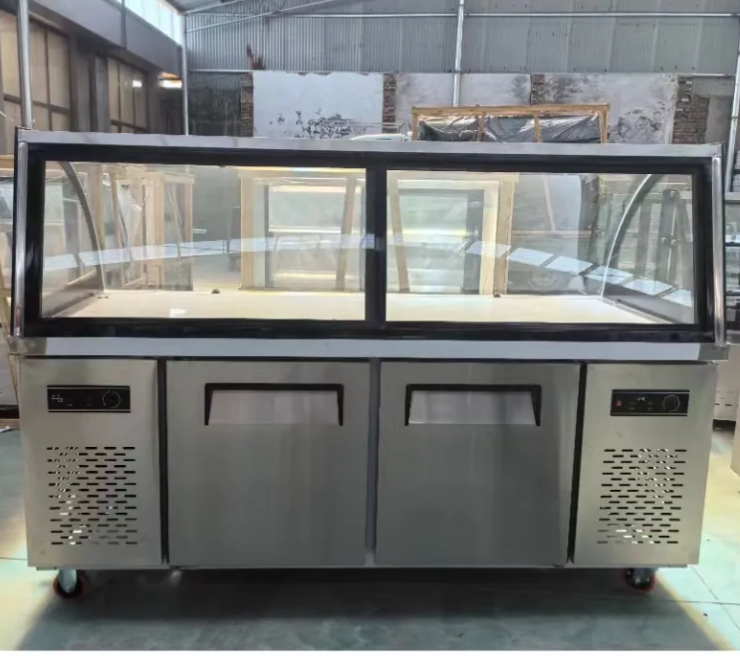 Versatile Supermarket Display Freezer for Cooked Meat Products