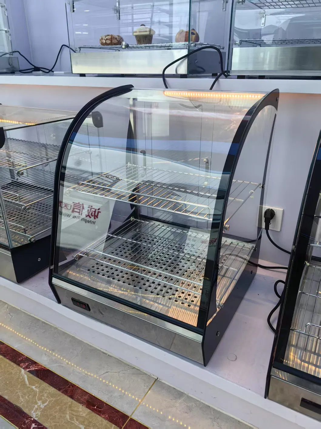 Professional Electric 97L Food Warming Display Case Refrigeration Equipment