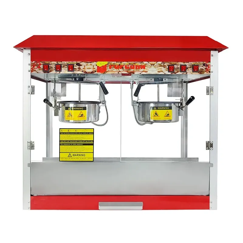 China Automatic Commercial Industrial Popcorn Making Machine Double Popcorn Maker