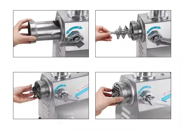 Professional Commercial Meat Grinder with Stainless Steel Housing and Auto Control