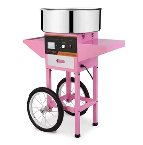 Professional Pink Cotton Candy Machine with Wheels for Hot Sale