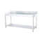 Restaurant Two Layer Work Table with Racksplash