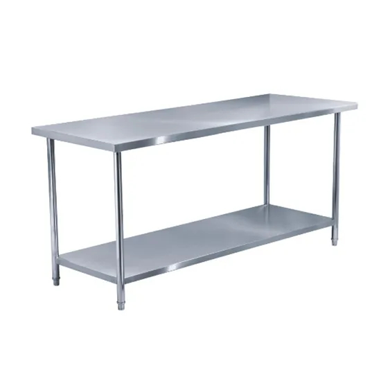 Restaurant Stainless Steel Double Layer Working Table Without Back
