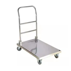 Heavy-Duty Stainless Steel Kitchen Hand Cart for Easy Transport Platform Hand Cart