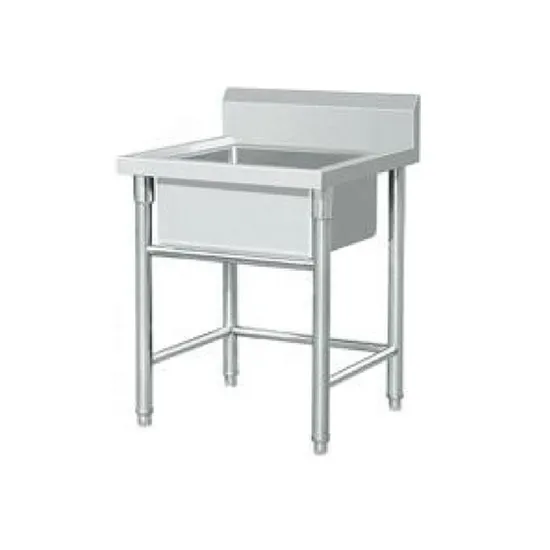 Kitchen Stainless Steel Wash Three Basin Sink Table