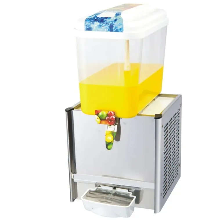 Buffet Supplies Restaurant Plastic Juice Container 1 Tanks with Tap Keeping Drink Stirring Style Beverage Dispenser Machine
