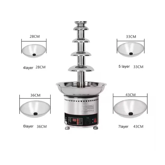 Stainless Steel Chocolate Fountain Catering Equipment (CT-1204)