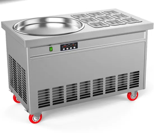 Commercial Large Round Thai Gelato Soft Fried Ice Cream Roll Machine Sample Customization Ice Cream Making Machine