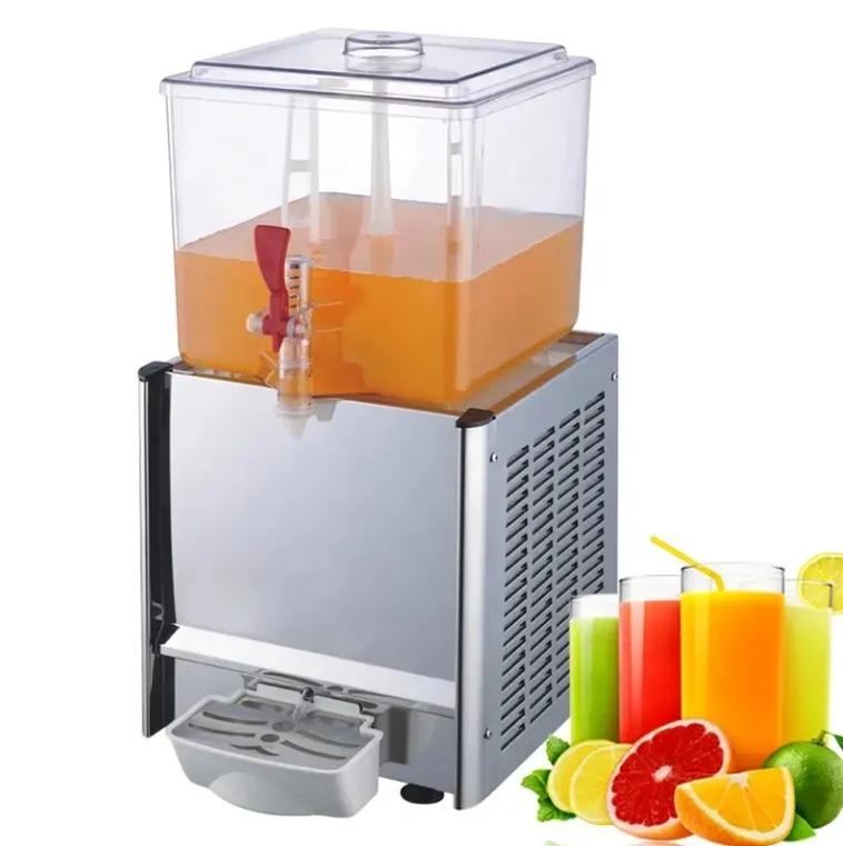 Buffet Supplies Restaurant Plastic Juice Container 3 Tanks with Tap Keeping Drink Stirring Style Beverage Dispenser