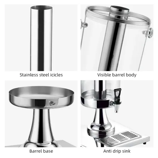 Durable Stainless Steel Cold Beverage Machine with Three Tanks