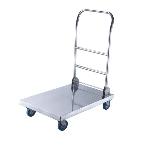 Heavy-Duty Stainless Steel Kitchen Hand Cart for Easy Transport Platform Hand Cart