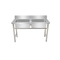 Kitchen Stainless Steel Wash Three Basin Sink Table