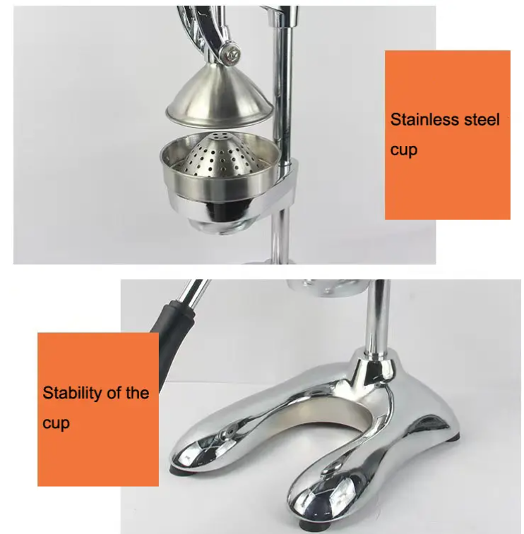 Premium Stainless Steel Manual Juicer for Fresh Citrus Juices