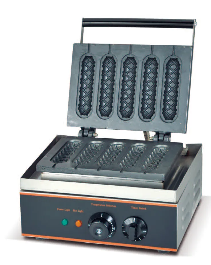 Stainless Steel 4 Half Baker Electric One Plate Cone Ice Cream Machine Waffle Maker Snack Machine