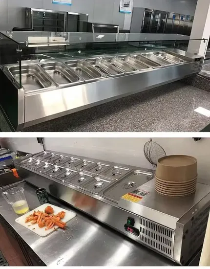 Restaurant Table-Top Pizza Display Refrigerator Pizza Salad Bar Undercounter Display Refrigerator