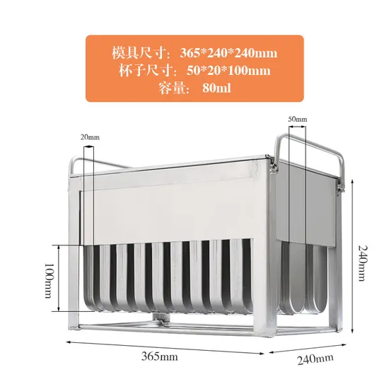 Commercial Ice Cream Molds Industrial Ice Cream Popsicle Mold 304 Stainless Steel Hard Ice Cream Mold for Juicer Machine