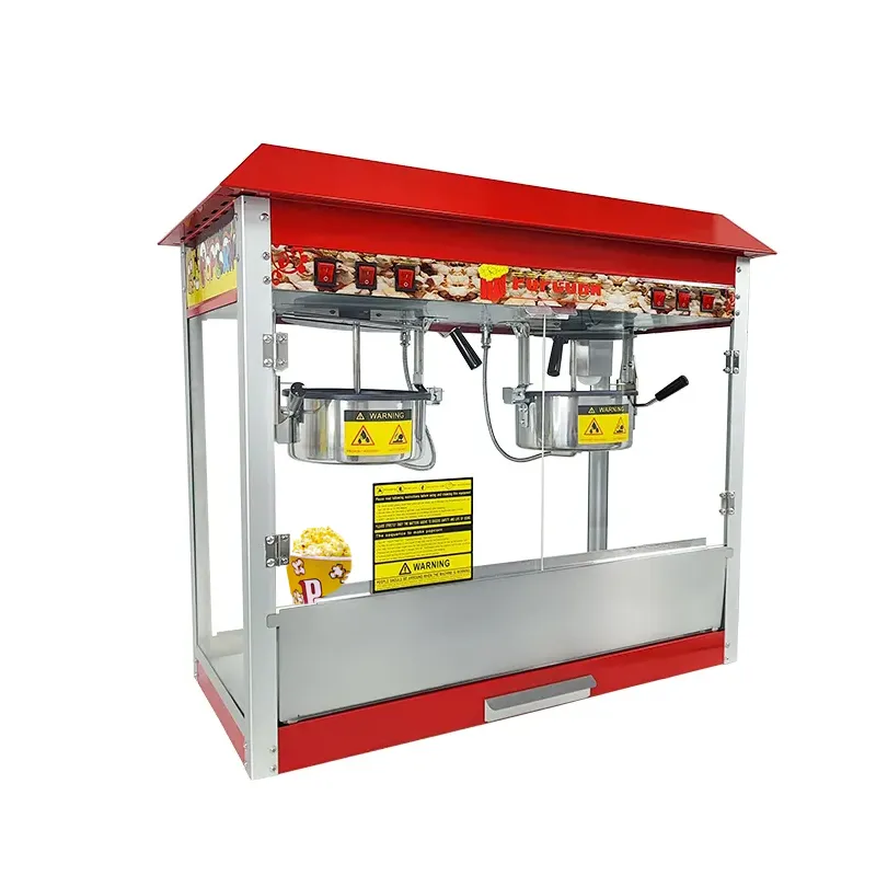 China Automatic Commercial Industrial Popcorn Making Machine Double Popcorn Maker