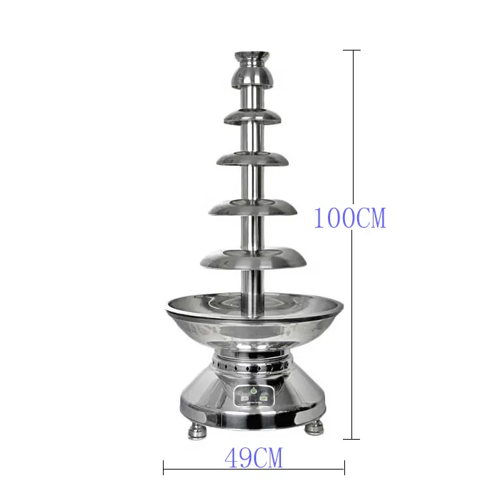 6 Tiers Stainless Steel Touch Screen Commercial Chocolate Fountain (CT-1003)