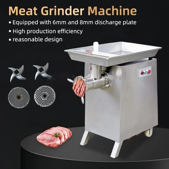 High Capacity Electric Meat Grinder for Commercial Kitchen Use