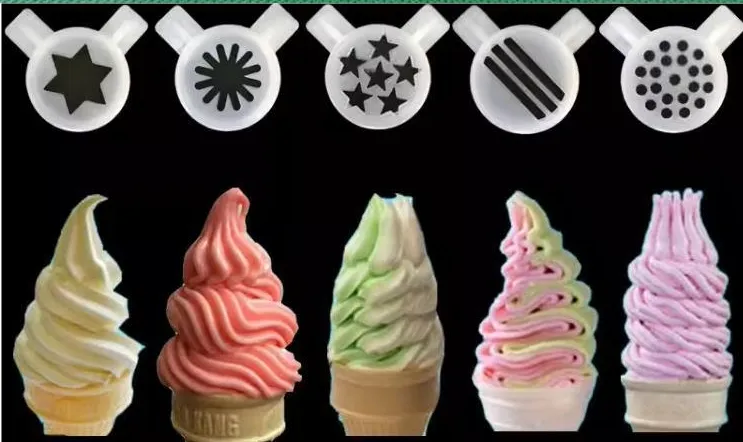 6 Types of Ice Cream Machine Accessories Outlet Nozzles