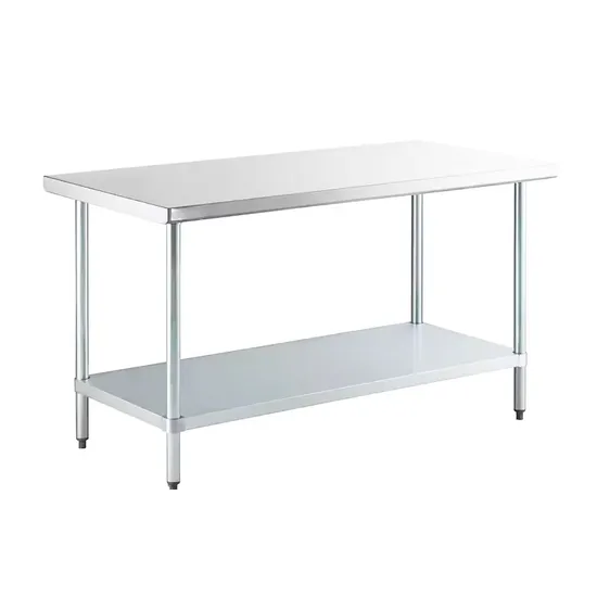 Restaurant Stainless Steel Double Layer Working Table Without Back