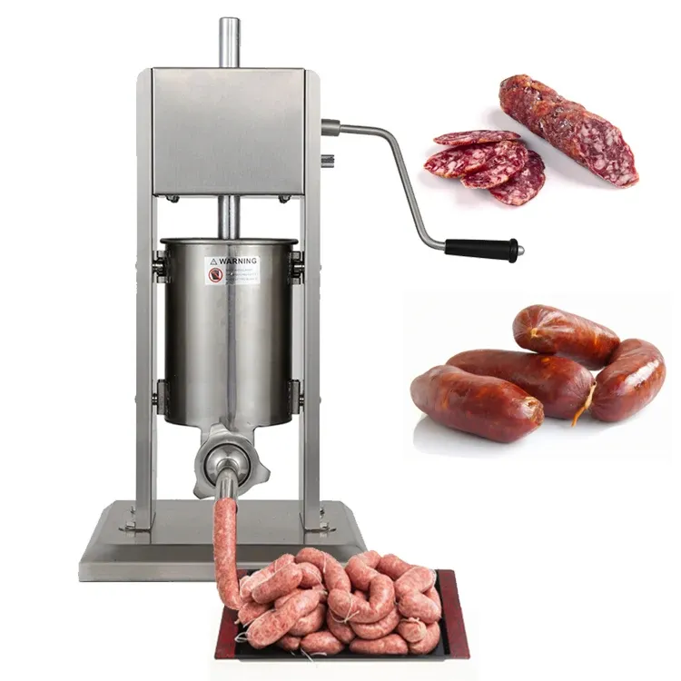 High-Quality 2L Stainless Steel Sausage Stuffer for Easy Meat Processing