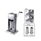 3L Stainless Steel Manual Churros Maker with Nozzle Attachments for Commercial Use