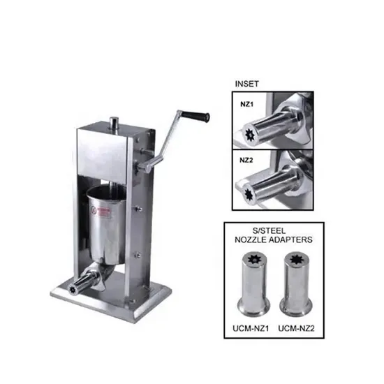 3L Stainless Steel Manual Churros Maker with Nozzle Attachments for Commercial Use