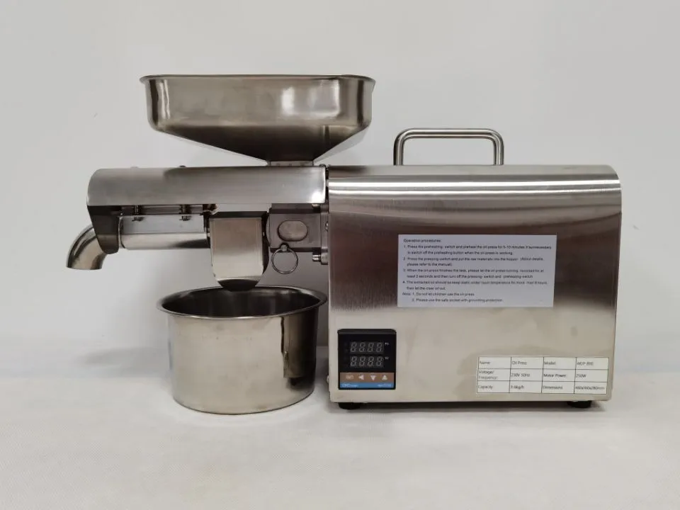 Cold and Hot Sesame Peanut Press Oil Machine with Temperature Screen