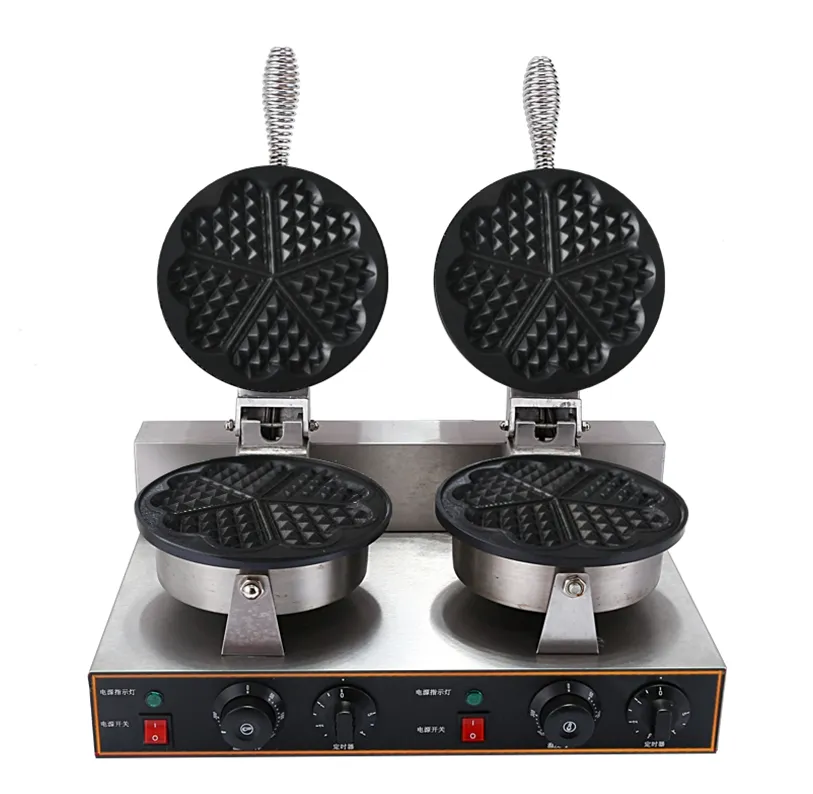 Hf-X5-2 Electric Stainless Steel Two Plate Waffle Maker Machine with CE