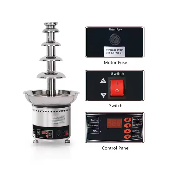 Stainless Steel Chocolate Fountain Catering Equipment (CT-1204)