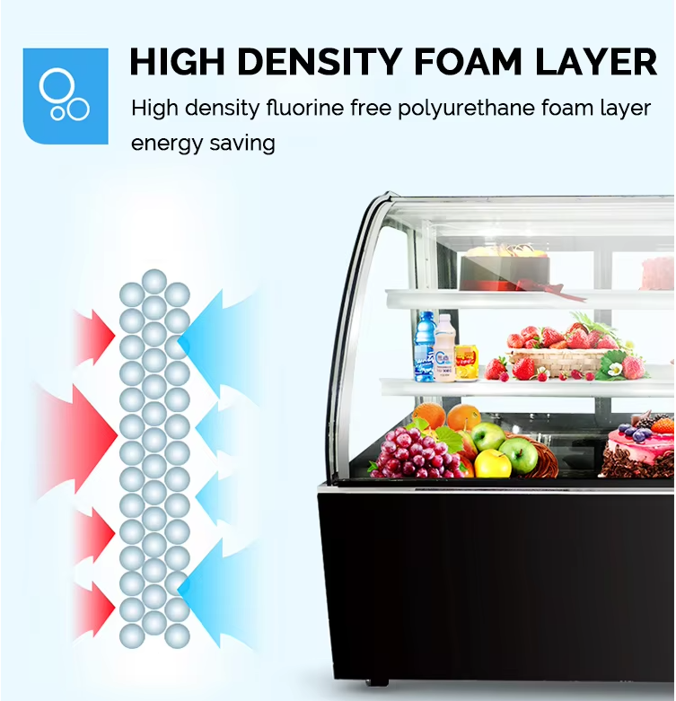 Stylish Glass Door Refrigerator for Pastry and Dessert Display